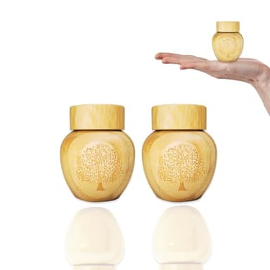 Mini Scattering Urns for Human Ashes, 2.1''x2.6'' Biodegradable Tubes with Tree of Life Pattern Engraved (Set of 2)