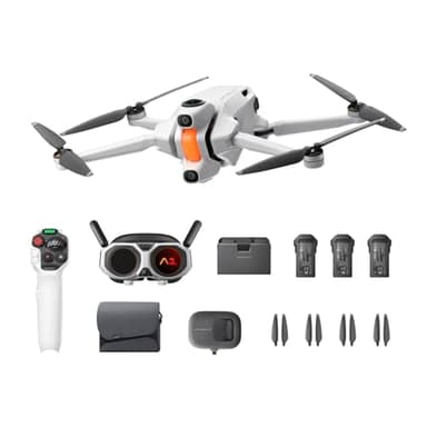 Antigravity A1 Explorer Bundle (3 Batteries) - 8K 360 Drone for Immersive Flight, Point-to-Fly Motion Control, Obstacle Avoidance, 249g & Foldable, Deep Track, Auto Return, 10km Range, Auto Edit
