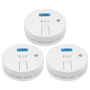 3 Packs, Smoke and CO Alarm,Smoke and Carbon Monoxide Detector,2 in 1,Smoke Detector Carbon Monoxide Detector Combo,85 db Alarm