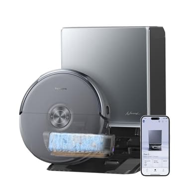 NARWAL Flow 2 Robot Vacuum and Mop Combo, 31,000Pa Suction, FlowWash Self-Cleaning Mop, AI Object Recognition, Self-Emptying & Refilling, 212℉ Hot Water Mop Washing & Drying, Tangle-Free Design