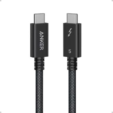 Anker Prime Thunderbolt 5 Cable, 3.3 FT USB C to USB C Cable, 240W Charging, 80Gbps Data Transfer, Up to 120Gbps Bandwidth, 8K/4K Displays, for iPhone 16, MacBook, and More (Thunderbolt 5-Certified)
