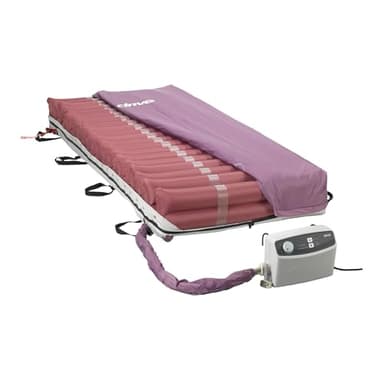 Drive Medical Med-Aire Low Air Loss Mattress Replacement System - Alternating Pressure - Pressure Redistribution Mattress - Moisture Wicking Cover - Home or Facility Use