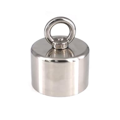 3300 Lb Strong Fishing Magnet 360 Degree - Powerful Neodymium N52 Magnet - Magnetic Salvage for Fishing and Treasure Hunting in Rivers, Oceans & Lakes
