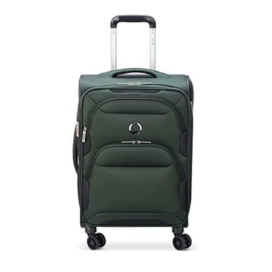 DELSEY PARIS Sky Max 2.0 Softside Expandable Luggage with Spinner Wheels, Green, Carry-on 21 Inch