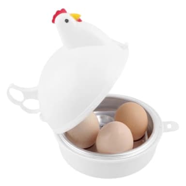 Chicken Shaped Microwave Egg Boiler, Microwave Eggs Poacher, Cooker Boiler Steamer Gadgets for Hard Boiled Egg, Poacher Boiler Cooker for Home Kitchen Restaurants