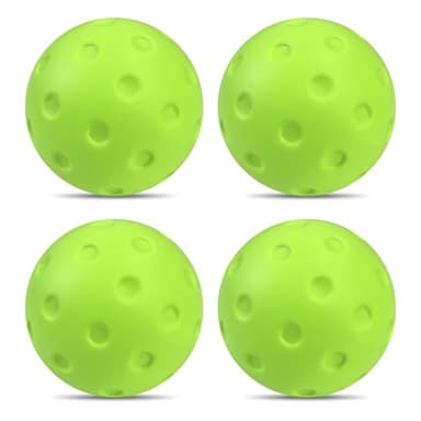 MYKUJA Silent Pickleball Balls, Foam Balls for Indoor or Outdoor Practice, Pickle Ball at Home, 4 Pcs Low-Noise Practice Pickleballs