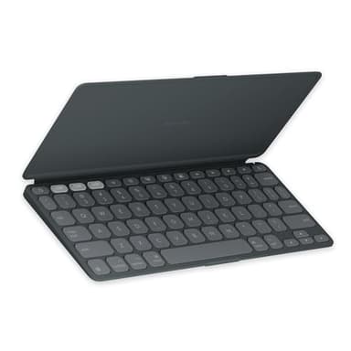 Logitech Keys-to-GO 2 Portable Wireless Keyboard with Built-in Cover, Slim and Compact Bluetooth Keyboard for iPad, iPhone, Mac, and Apple TV, Easily Switch with Devices - Graphite