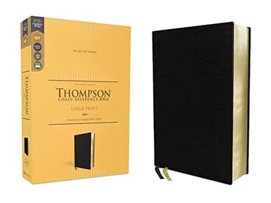 KJV, Thompson Chain-Reference Bible, Large Print, Bonded Leather, Black, Red Letter, Comfort Print