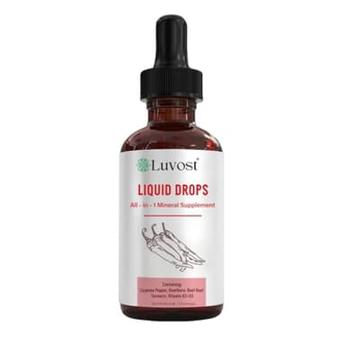 Luvost Liquid Drops with Cayenne Pepper, Hawthorn Berry, Beet Root, Turmeric, Berberine & Vitamins D3 + K2 – Supports Circulation, Heart & Vascular Wellness – 60 ml