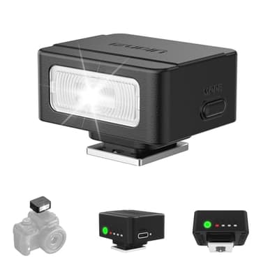 ULANZI SL01 Mini Camera Flash, GN8 6500K Mini Flash Speedlite, 4 Power Levels, Compatible with Sony ZV-1/ZV-E10/Canon/Nikon/Fuji/Panasonic/Leica/Olympus, 【Not Fits Sony ZV-1F】