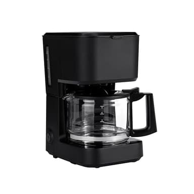 Amazon Basics 5 Cup Drip Coffee Maker with Glass Coffee Pot (0.8 Qt), Auto Shut-off, Auto Pause, Removable Filter Basket, Matte Black