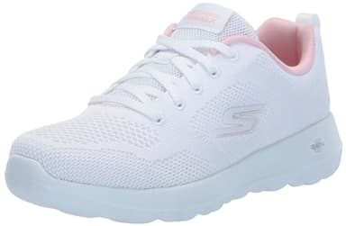 Skechers Women's Go Walk Joy Violet Sneaker, White/Pink, 9