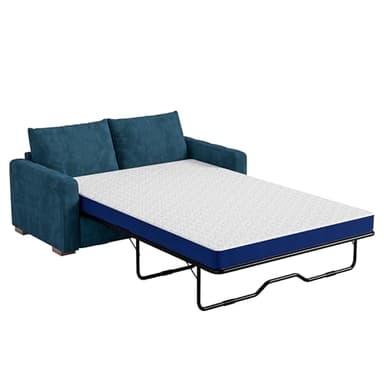 Wellynap 4 Inch Gel Memory Foam Sofa Mattress Full Size, Mattress Replacement for Sleeper Sofa, Couch Bed, Guest Rooms, RVs & Boats, with Washable Cover