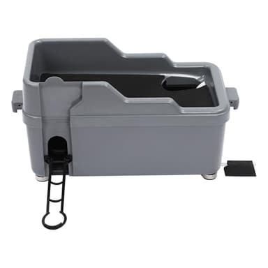 Automatic Golf Tee Machine, 100 Balls Golf Ball Dispenser with Batting Stand, No Power&Electricity Required, Auto Tee Up Machine for Driving Ranges, Golf Ball Game, Sports Gaming Clubs (Grey)