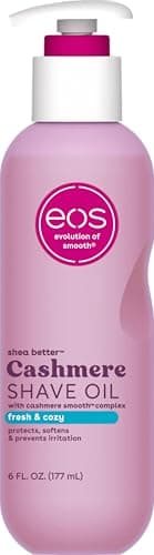 eos Cashmere Shave Oil, Fresh & Cozy, Soothing Moisturizing, Prevents Irritation Razor Burn, Bikini Area-Approved, Body Care, 6 fl oz
