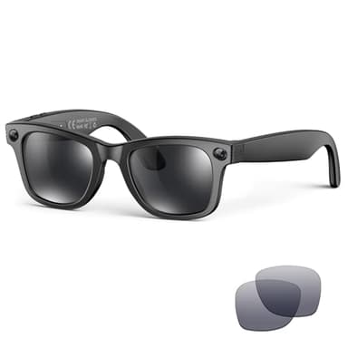 AI Smart Glasses for Men Women,8MP 2K HD Camera Glasses,AI Voice Control,AI Photo Recognition,Real-Time Translation,Smart Sunglasses with Bluetooth Call,IP67 Waterproof for Driving,Outdoor,+2 Lenses.