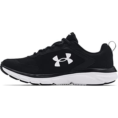 Under Armour Men's Charged Assert 9 Running Shoe, Black/White-001, 10 US