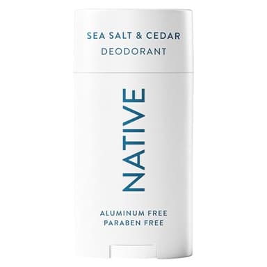 Native Deodorant | Natural Deodorant for Men, Aluminum Free with Baking Soda, Probiotics, Coconut Oil and Shea Butter | Sea Salt & Cedar
