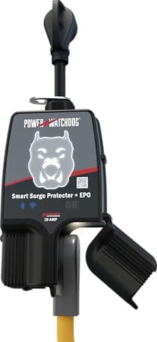 Power Watchdog PWD30EPOW Smart RV Portable Surge Protector 30 Amp - Patented WiFi and Bluetooth Connectivity - Monitor Voltage/Amperage/Wattage - IP65 Water-Resistant