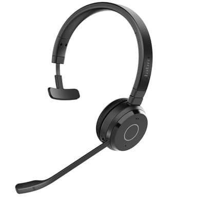 Jabra Evolve 65 TE (Third Edition) Wireless Single-Ear Headphones - Noise-Canceling Mic, 16 hr Battery Life, Dual Connectivity, MS Teams Certified, Supports Other Platforms, Black