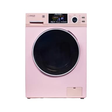 Equator All-in-One Compact Washer Dryer Combo, Vented & Ventless Convertible, 1.62 Cu.Ft, Sanitize, Allergen & PET Cycle, 110V, for Apartment, Condo, RV, Tiny Home & Small Spaces (Pink)