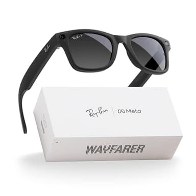 Ray-Ban Meta (Gen 2), Wayfarer, Matte Black | Smart AI Glasses for Men, Women — 2X Battery Life — 3K HD Resolution — 12 MP Ultra-Wide Camera, Audio, Video — Polarized Gradient Graphite Lenses
