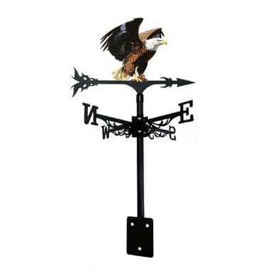 Colorful Rooster Weather Vane Spinner Wind Direction Farm Scene Stake Metal Outdoor Peacock Weathervane Ornament for Garden Yard Decoration (Eagle)