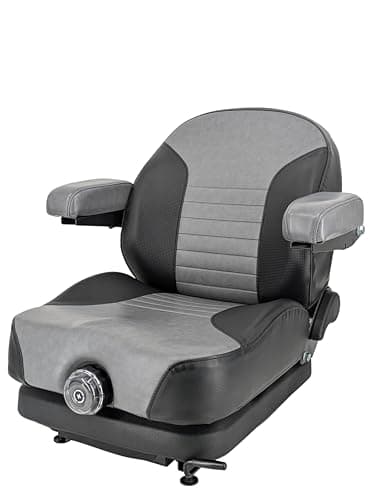 Keystone Seats Comfort Elite Suspension Seat – 1 YEAR WARRANTY – Adjustable Suspension, Backrest, & Cushioned Armrests – For Scag Ferris Hustler Gravely Bad Boy Kubota Toro Zero-Turn Mowers & Tractors