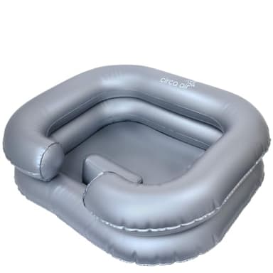 Circa Air Inflatable Hair Washing Basin For Bedridden - Wash Hair In Bed With Shampoo Basin. Portable Shampoo Bowl With Pillow For Extra Comfort. The Perfect Inflatable Sink For Locs Detox