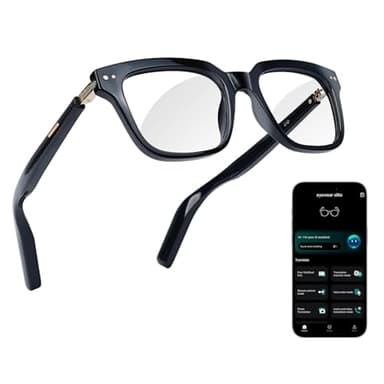 OICIIDO AI Smart Glasses for Men and Women – Powered by ChatGPT, Bluetooth Translation Glasses with 164 Languages, Photochromic Lens, Music Playback/Hands-Free Calling, UV/Blue Light Protection Black