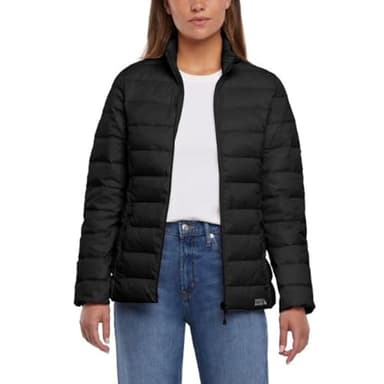 Eddie Bauer Women's Down Packable Jacket (US, Alpha, Medium, Regular, Regular, Black)
