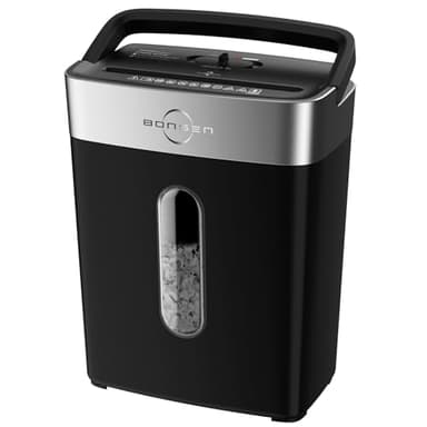 BONSEN Shredder for Home Office, 4 Gallons 8-Sheet Cross Cut Credit Card Shredder, Small Paper Shredder for Home Use, High Security Level P-4, ETL Certification (S3101)