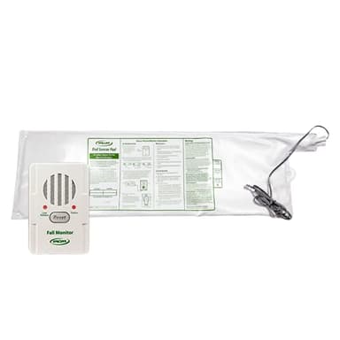 Smart Caregiver Bed Alarm for Elderly Adults – Fall Prevention System with 10"x30" Weight-Sensing Bed Pad – Automatically Alerts Caregiver When They Get Up