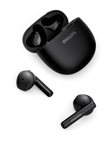 Philips TAT1139 Wireless Earbuds,True Wireless Headphones,Powerful Bass with 13 mm Driver,Clear Call with AI Mic,26-Hour Battery Life,Fast Charging,Bluetooth v5.4,IPX4 Rating,Ergonomic Design,Black