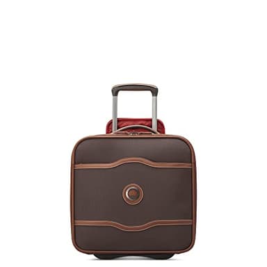 DELSEY PARIS Chatelet 2.0 Softside Luggage Under-Seater with 2 Wheels, Chocolate Brown, Carry on 16 Inch