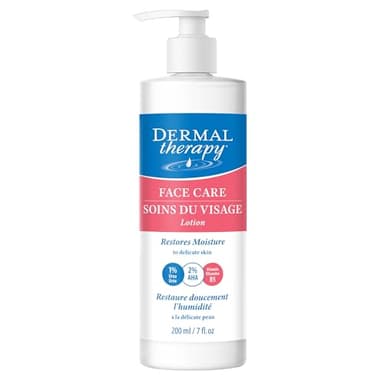 Dermal Therapy Face Moisturizer Lotion - 1% Urea & 2% AHAs - Intensely Hydrates & Soothes Dry, Sensitive, Aging Skin, Eczema, Rosacea - Fragrance-Free - 7 fl oz / 200 ml