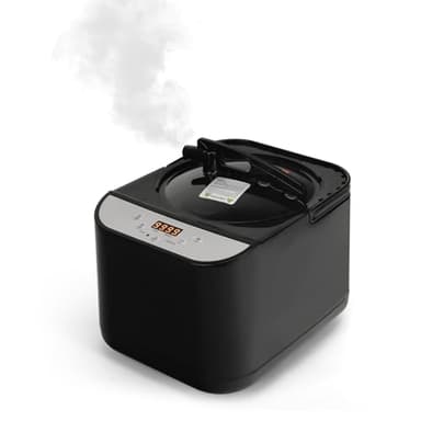PEEKO Larger Sauna Steamer 4L, 1500W Steam Generator,Steamer Pot with Remote Control, Steam Cup, Timer, 16 Levels, 7.7”x 12.5”x9.1”，