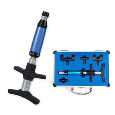 Chiropractic Adjusting Tool, 6 Levels 50-300N Adjustments Manual Activator Chiropractic Tool, Professional Massage Equipment, Impulse Spine Massager for Relief Neck Back Pain (Four Head)