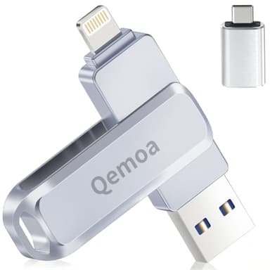 MFi Certified 512GB Flash Drive Photo Stick for iPhone, External Memory Photo Keeper Storage for Data Saver/Backup/Transfer Files/Picture/Video/iPhone/iPad/iOS/Android/PC (Gray)Available Space: ~484GB