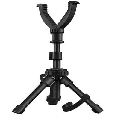 CVLIFE Shooting Rest Tripod - Adjustable Height 360 Degree Rotation V Yoke Stand - Portable Rifle Rest for Target Shooting, Hunting and Outdoor Activities (7.5-15")