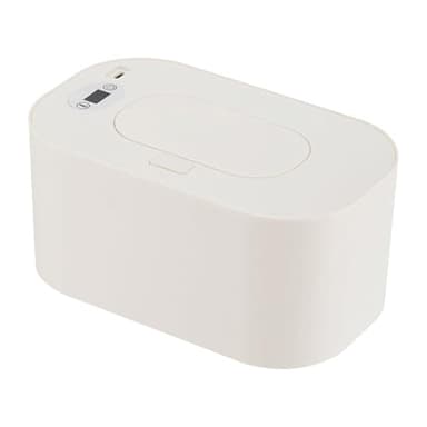 Adult Wipe Warmer Portable Heating Box with Thermostat Control Battery Operated for Cordless Use Energy Saving Wet Tissue Heater Machine Large Capacity for Home Travel and Family Care (White)