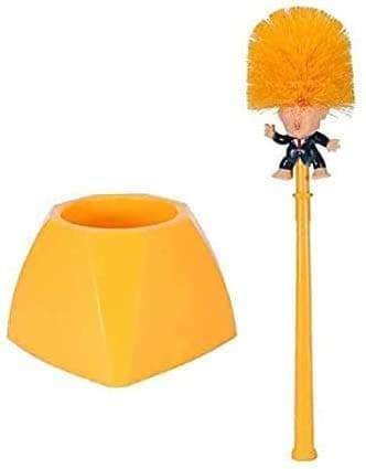 Toilet Brush Funny Cleaner Scrubber Toilet Bowl Brush with Holder,Gag Gifts Doll for Bathroom Decor Deep Cleaning Make Your Toilet Great Again