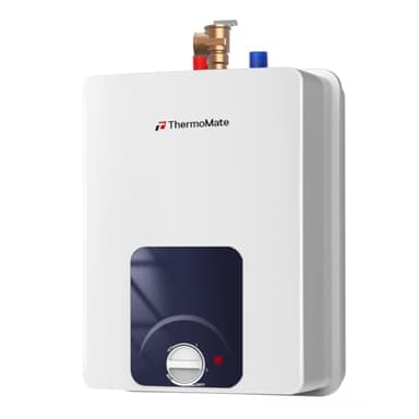 ThermoMate Mini Tank Water Heater Electric UL Listed, ES150B 1.3 Gallon Point of Use Under Sink Water Heater, 120V Corded Wall or Floor Mounted