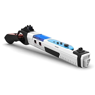 GH Joy con Gun Controller for Nintendo Switch 1 (OLED) Shooting Games, Resident Evil, Cabela's, Sniper Elite, Doom, Hunting Simulator, Wolfenstein, Payday, Joycon Gun Grip White