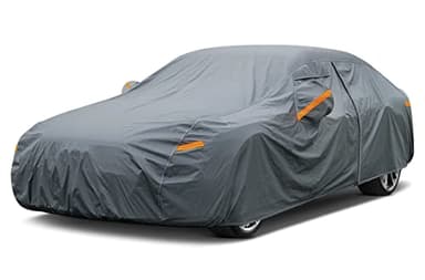 GUNHYI 16 Layers Car Cover Waterproof All Weather, Heavy Duty Outdoor Car Cover Universal Fit Sedan Toyota Camry, Tesla Model 3, Honda Accord, Nissan Altima, Kia K5/Stinger, Hyundai Sonata etc.