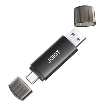 JOIOT 256GB USB C Flash Drive Dual USB 3.0 Flash Drive Type C + USB A Portable Type-C Flash Drive 2-in-1 USB-C Thumb Drive for Smartphone Tablet Computer Mac iPhone 15 Black