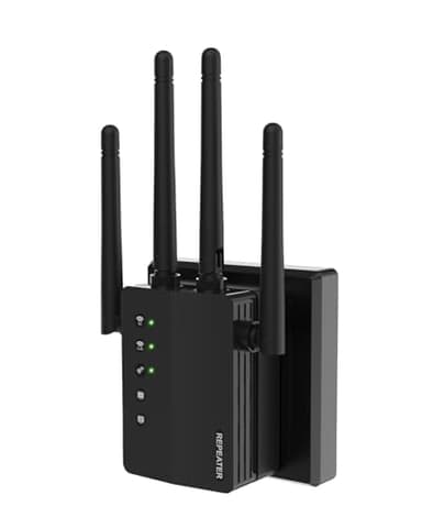 WiFi Extender, 1200Mbps Dual Band 2.4/5GHz WiFi Extender Signal Booster – 12880 Sq Ft Coverage, Easy Setup, Supports 105 Devices, 1-Tap Setup & Ethernet Port