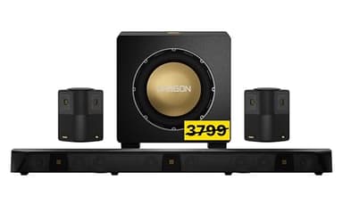 Nakamichi Dragon 11.1.6 Ch Surround System w Dolby Atmos/DTS:X Pro (Pro Cinema Engine), HiFi AMTs, Reference 12" Sub, Bipolar Surr, 6 Discrete Height Ch, 3000 Watts Max Output. AVR Grade Soundbar