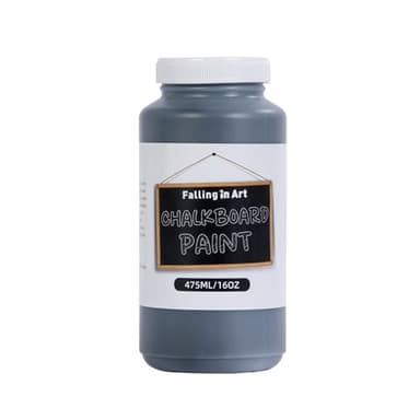 Falling in Art Chalkboard Paint, 16 Oz Black Chalkboard Paint Use on Walls, Doors, Paper, Wood, Ideal for Decorations and DIY Projects