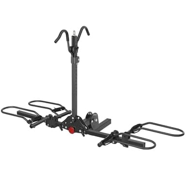 Young Bike Rack Hitch for Car - 200LB 2-Bike Rack Hitch Mount Platform Style Hitch Bike Rack，Smart Tilting & Easy Fold for Car SUV with 2 Inch Receiver，Bike Carrier Fits Up to 5-inch Fat Tire